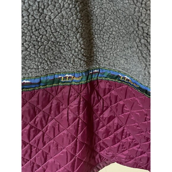 Vintage L.L. Bean Mens Medium Maroon Full Zip Up Jacket 100% Nylon Used - Picture 5 of 8